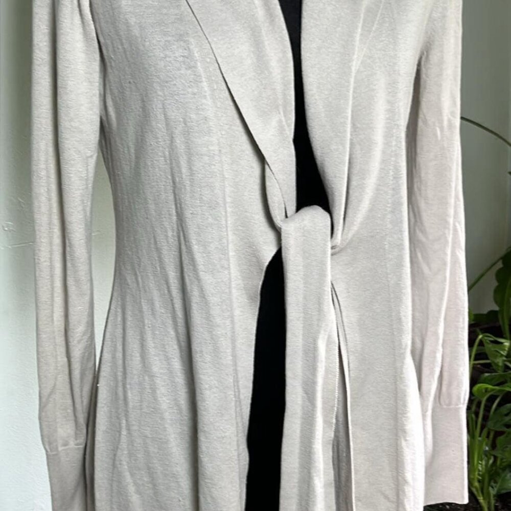 Banana Republic SZ SM Tie Front Shawl‎ Collar Silk Cashmere Blend Cardigan Chic